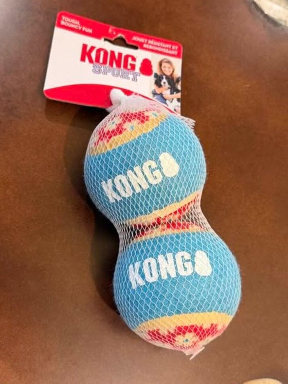 Kong Sport Tough Bouncy Fun Turquoise Jumbo Dog Balls Set of 2